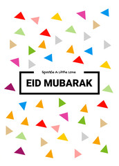 Eid Mubarak Greetings Card Islamic Design Translation: Blessed Eid