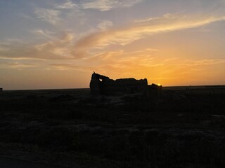 sunset over the sea