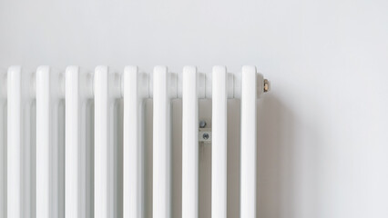New radiator in central heating system at home