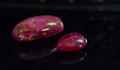 Obraz na płótnie Canvas ruby Is red gem Beautiful by nature For making expensive jewelry 