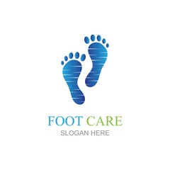 Fototapeta na wymiar Foot care logo design concept vector, Iconic Foot Logo design Template
