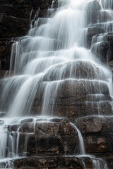 Fototapeta na wymiar Beautiful view to wild and rocky cerrado waterfall