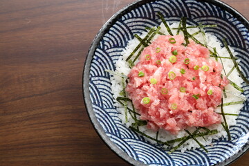 ねぎとろ丼　スペース　背景