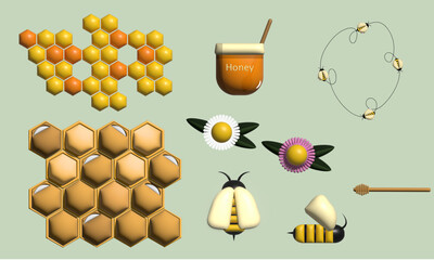 Abejas 3d