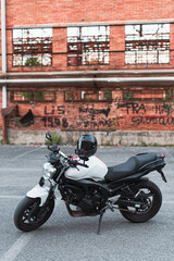 Obraz na płótnie Canvas Casco motociclista
