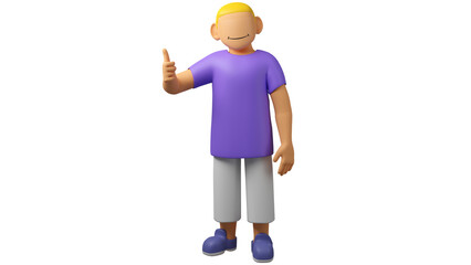 A 3D Character for Web OK thumb up