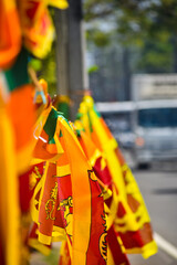 Sri Lankan flags to sell for the independence day.