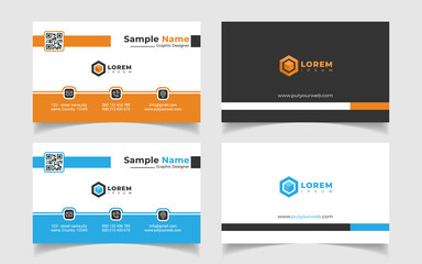 Creative and clean business card design. Corporate business card template