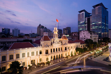 Fototapeta na wymiar Hotel de Ville Ho Chi Minh City Vietnam
