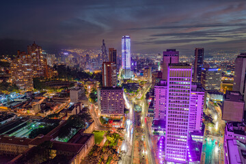 Obraz premium Paisaje urbano de a ciudad de Bogotà, capital de Colombia, pais ubicado en latinoamerica