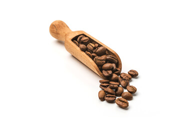 Coffee beans isolated on white background