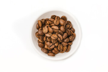Coffee beans isolated on white background