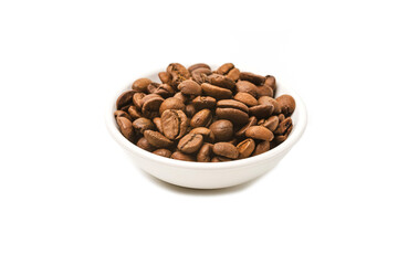 Coffee beans isolated on white background
