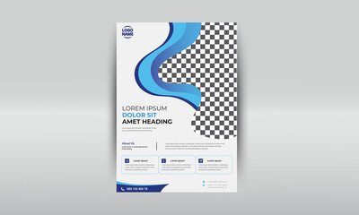 Business flyer design with editable text