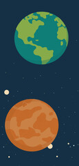 Naklejka premium planet in space