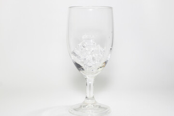 White ice cube, Ice block, Isolated ice cubes set