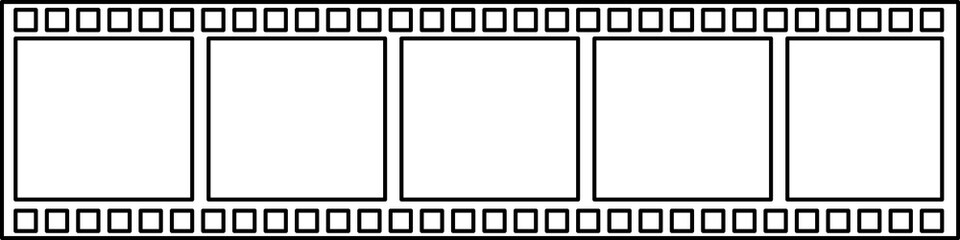 Film strip sign simple icon on background line art.eps