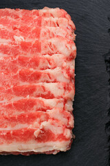 US Beef Shortplate Slice, Frozen. Usually for Sukiyaki or Korean Grill