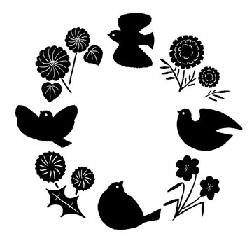 Summer Birds [circle mono]