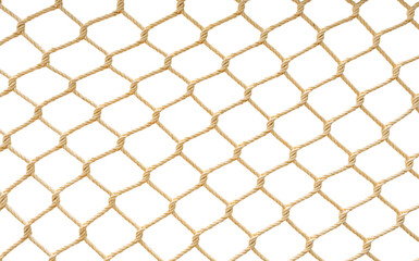Fototapeta premium Rope net, Fishnet isolated on white background include clipping path.