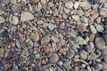 River pebbles and stones as background