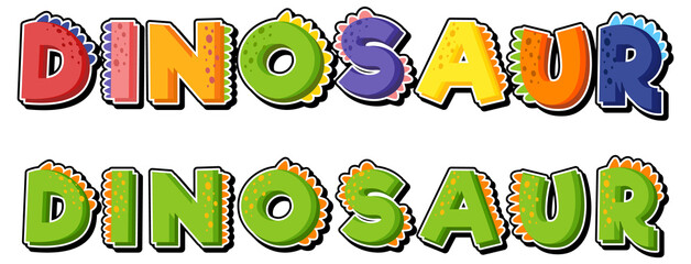 Cute dinosaur font logo © blueringmedia