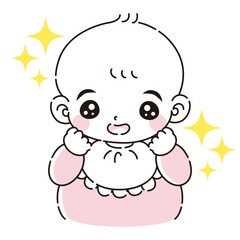 笑顔の赤ちゃんのイラスト