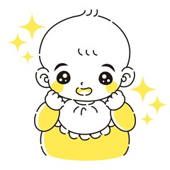 笑顔の赤ちゃんのイラスト