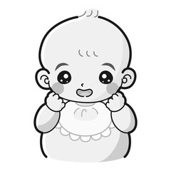 笑顔の赤ちゃんのイラスト