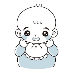 笑顔の赤ちゃんのイラスト