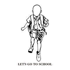 school boy design illustration vector