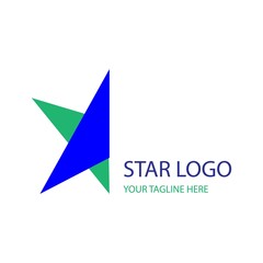 simple and trendy star logo illustration design
