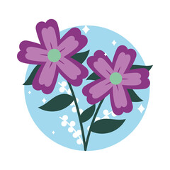 purple flowers design