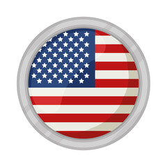 usa flag button