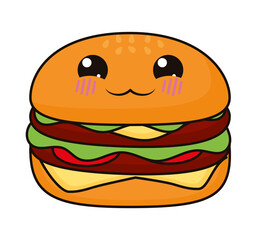 kawaii hamburger icon