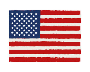 painted usa flag