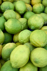 Lime Citrus Fruits In Fruit Market. High quality photo