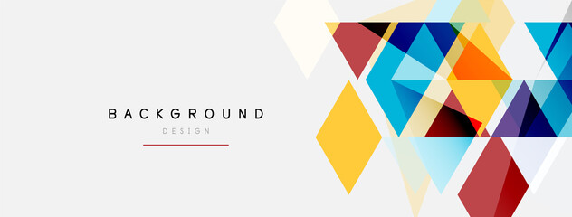 Color triangles composition, geometric abstract background. Techno or business concept, pattern for wallpaper, banner, background, landing page