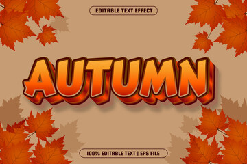 Autumn editable text effect emboss style
