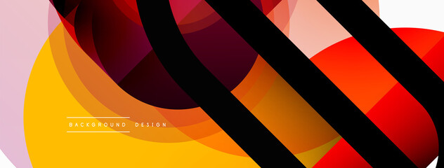 Creative geometric wallpaper. Minimal circle triangle and square line abstract background. Vector illustration for wallpaper banner background or landing page