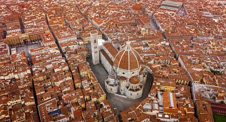 Aerial view of Florence, Provience Tuscany, italy