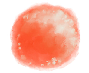Watercolor paint circle background with white ink spot hilight element