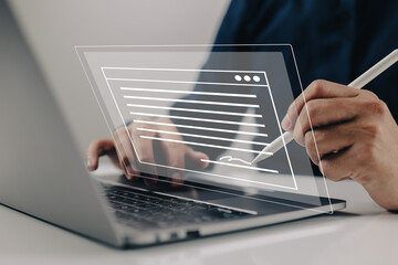 Signature electronic. Digital form connected to an electronically sent document, intent to sign agreement, legal arrangement.