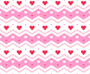 Rainbow Red Pink Pastel Heart Horizontal Zig Zag Line Stripe Dot Dash Line Circle Seamless Pattern Vector Illustration Tablecloth, Picnic mat wrap paper, Mat, Fabric, Textile, Scarf