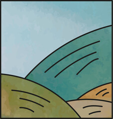 abstract hills landscape background with space for text