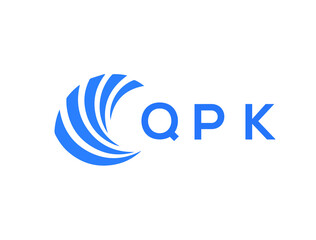 QPK Flat accounting logo design on white background. QPK creative initials Growth graph letter logo concept. QPK business finance logo design.
