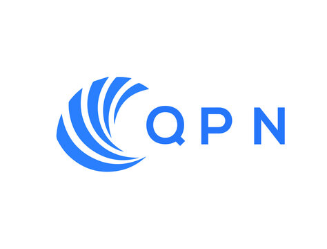 QPN Flat accounting logo design on white background. QPN creative initials Growth graph letter logo concept. QPN business finance logo design.
