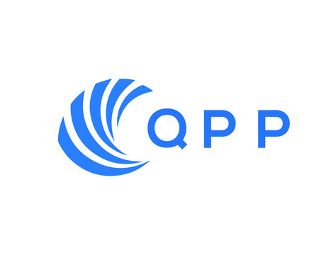 QPP Flat accounting logo design on white background. QPP creative initials Growth graph letter logo concept. QPP business finance logo design.
