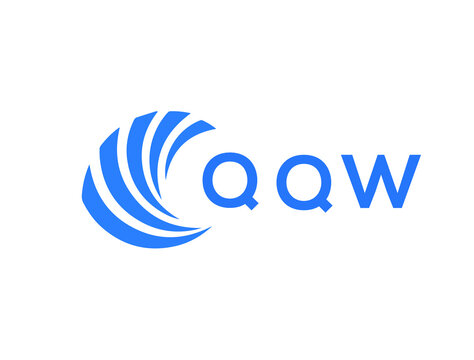 QQW Flat accounting logo design on white background. QQW creative initials Growth graph letter logo concept. QQW business finance logo design.
