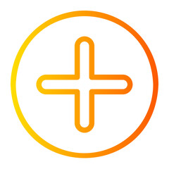 Fototapeta premium add gradient icon